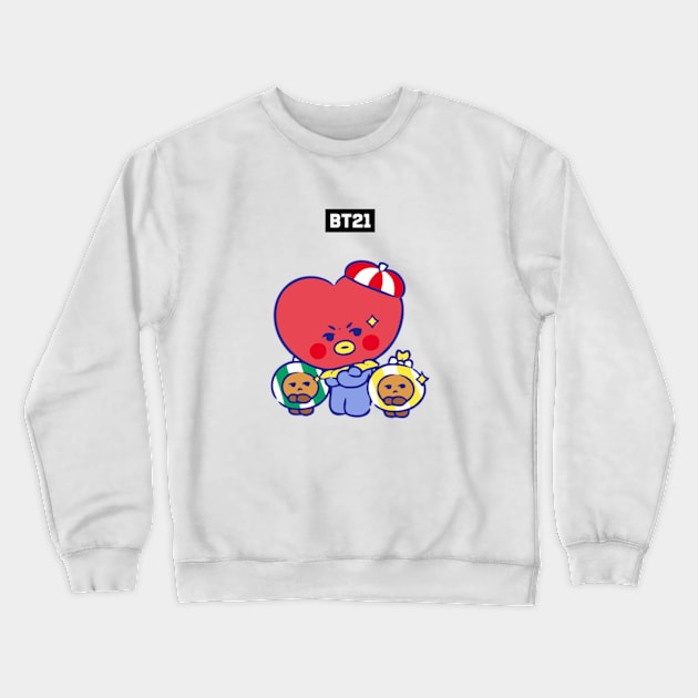 bt21 bts exclusive design 108 Crewneck Sweatshirt by Typography Dose